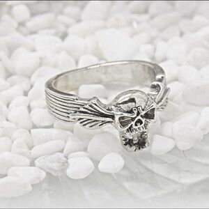 Silver Skull Head Ring